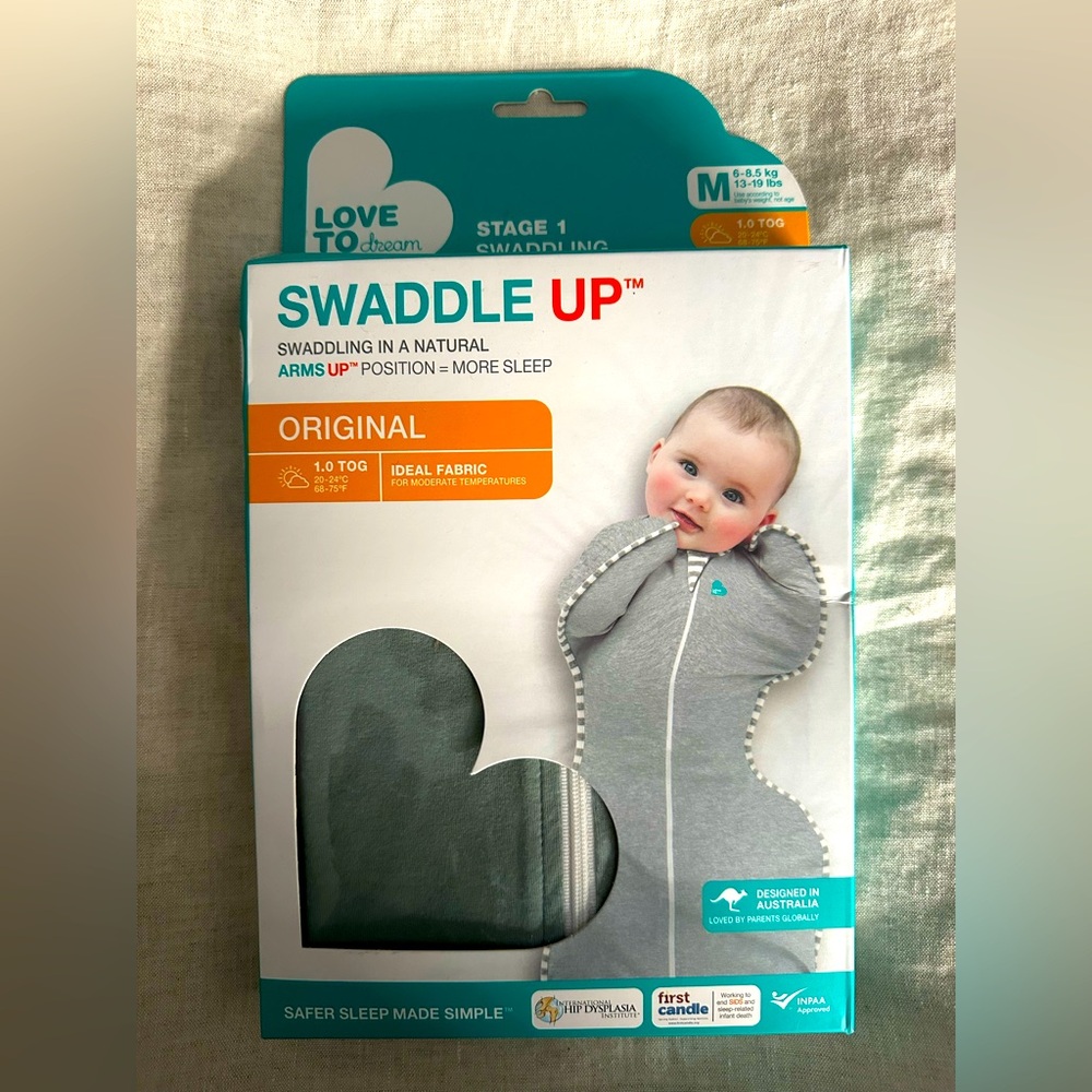 NIB SwaddleUp Sz Medium 1.0 Tog, Brand New 13-19 pounds